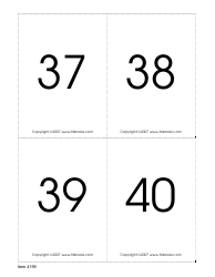 Number Recognition Flashcards, Page 10