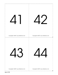 Number Recognition Flashcards, Page 11