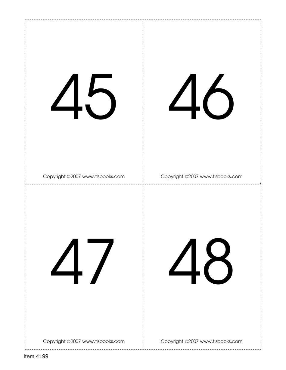 Number Recognition Flashcards, Page 12