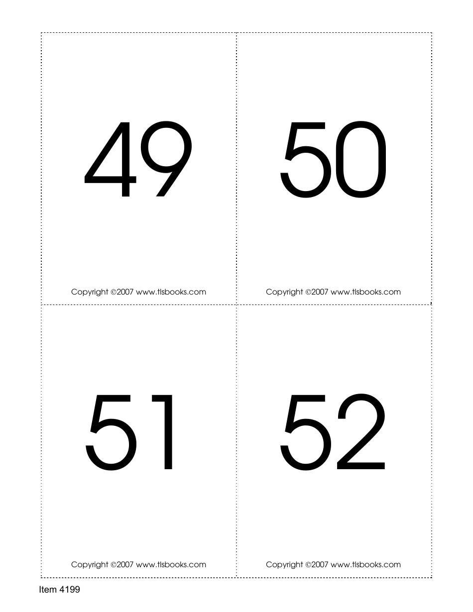 Number Recognition Flashcards, Page 13