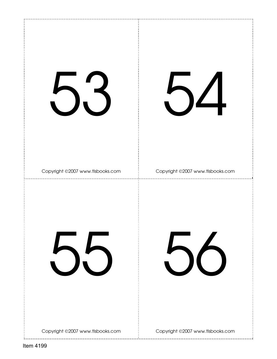 Number Recognition Flashcards, Page 14