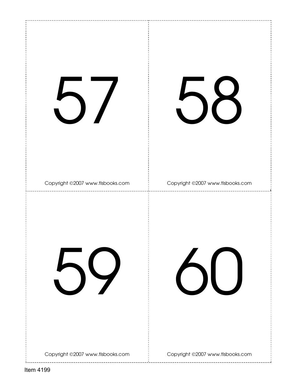 Number Recognition Flashcards, Page 15