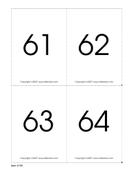 Number Recognition Flashcards, Page 16