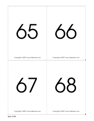 Number Recognition Flashcards, Page 17