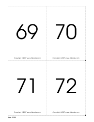 Number Recognition Flashcards, Page 18
