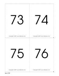 Number Recognition Flashcards, Page 19