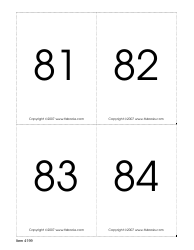 Number Recognition Flashcards, Page 21