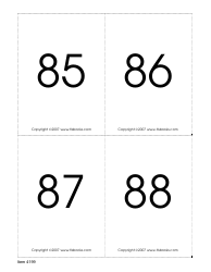 Number Recognition Flashcards, Page 22
