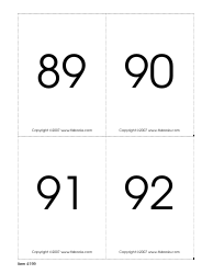 Number Recognition Flashcards, Page 23
