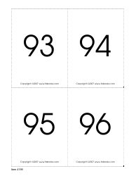 Number Recognition Flashcards, Page 24