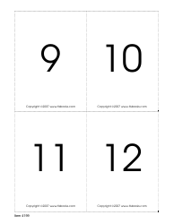 Number Recognition Flashcards, Page 3