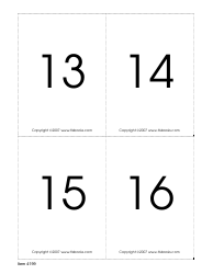 Number Recognition Flashcards, Page 4