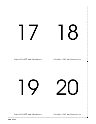 Number Recognition Flashcards, Page 5