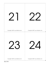 Number Recognition Flashcards, Page 6