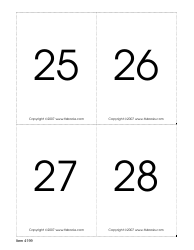 Number Recognition Flashcards, Page 7