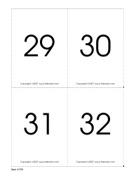 Number Recognition Flashcards, Page 8