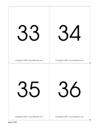 Number Recognition Flashcards, Page 9