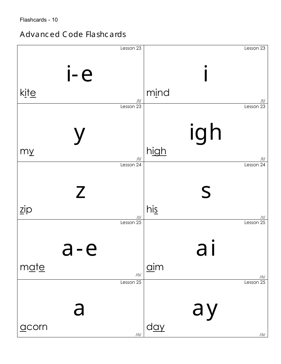 Letters Flashcards, Page 10