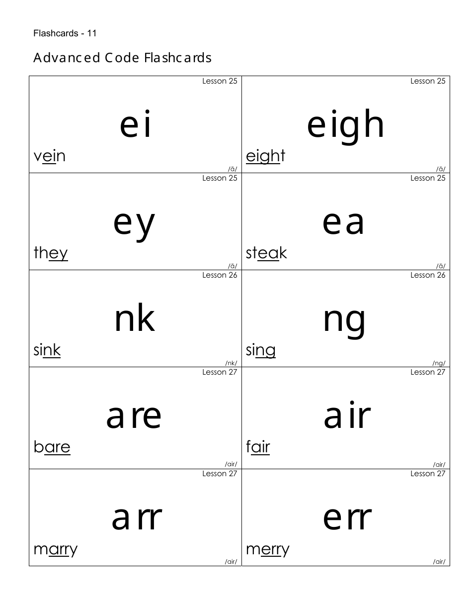 Letters Flashcards, Page 11