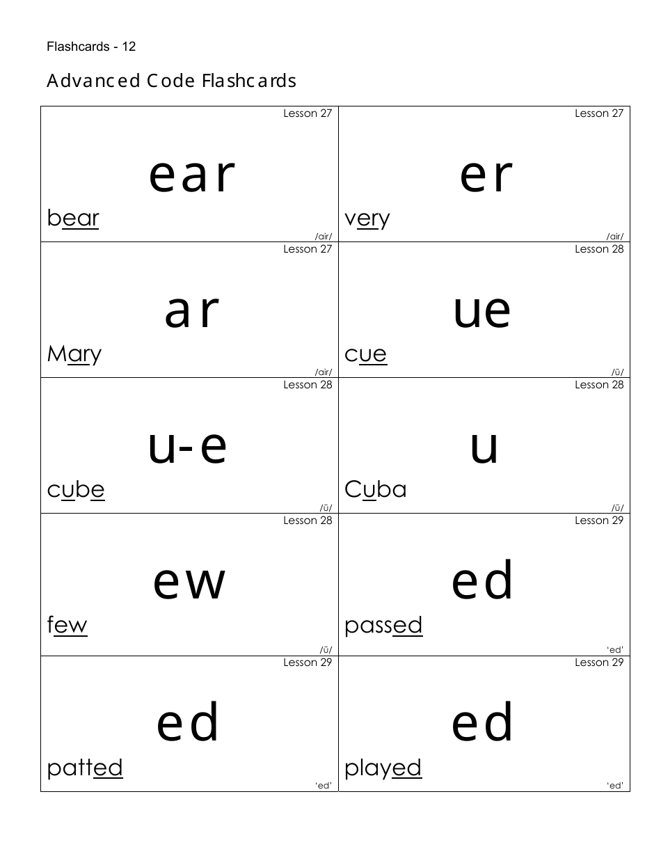 Letters Flashcards, Page 12