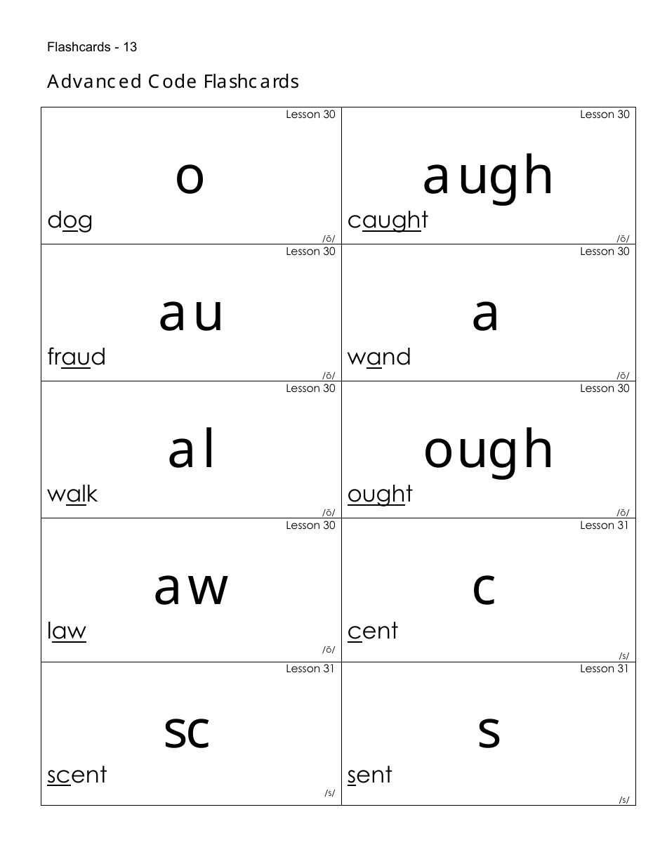 Letters Flashcards, Page 13