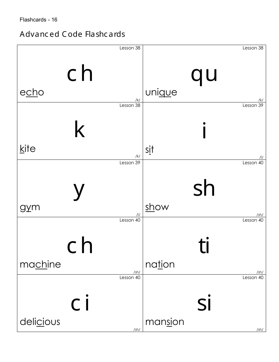 Letters Flashcards, Page 16