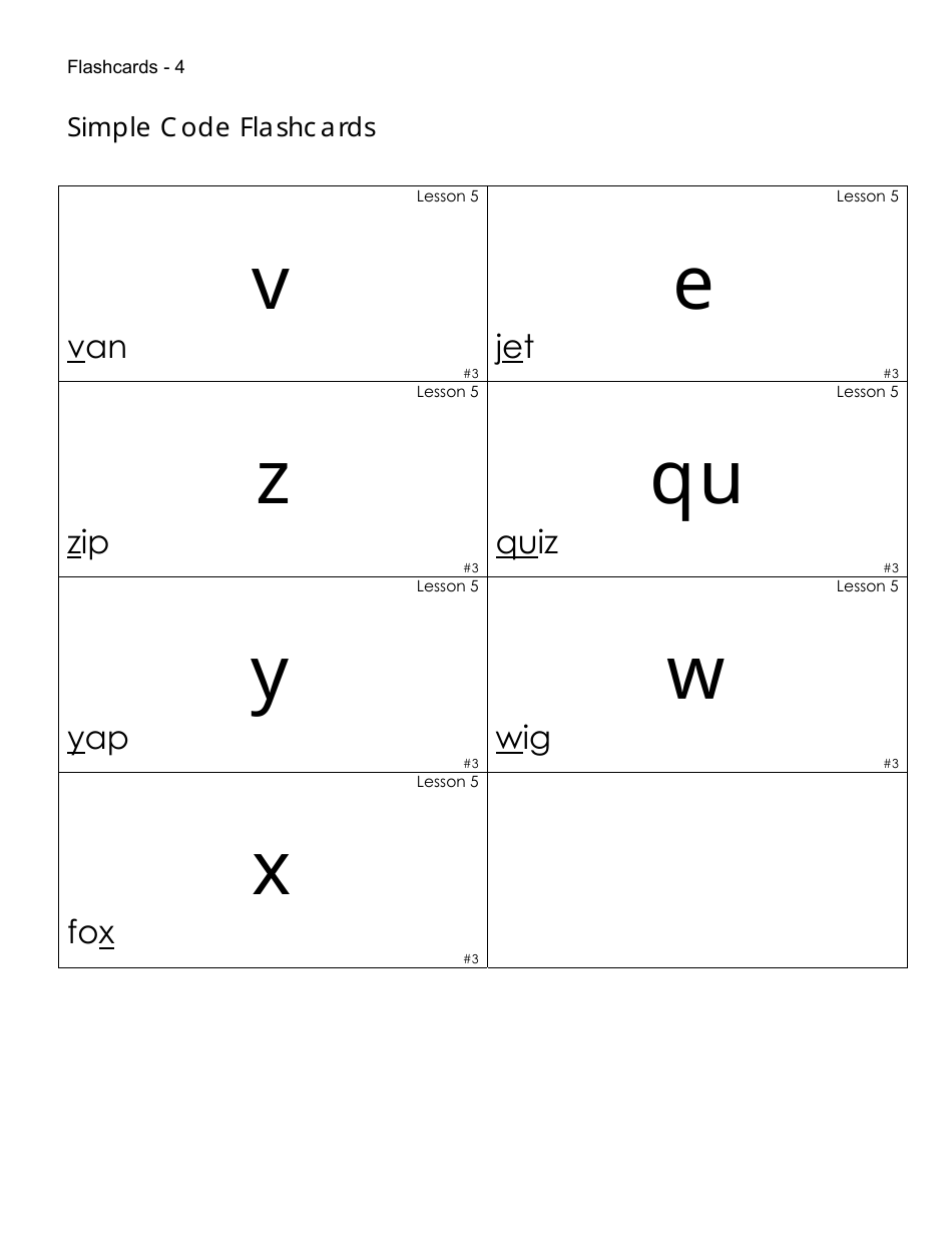 Letters Flashcards, Page 4