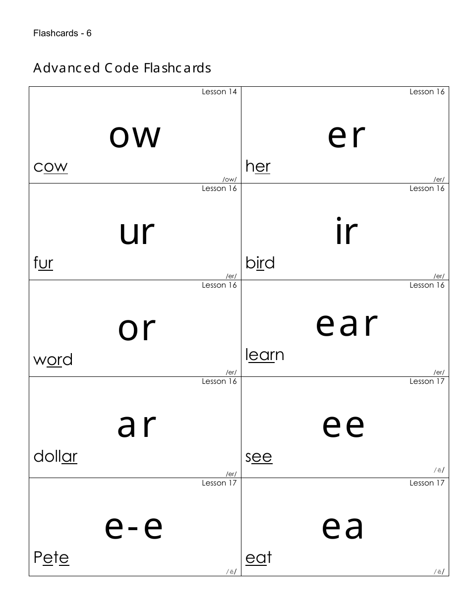 Letters Flashcards, Page 6