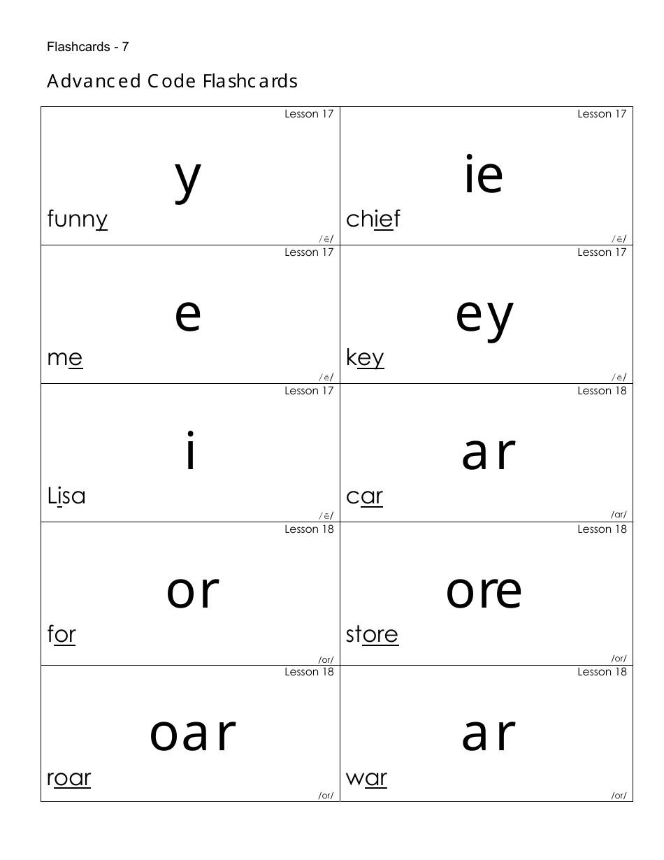 Letters Flashcards, Page 7