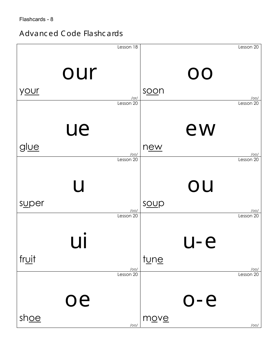 Letters Flashcards, Page 8