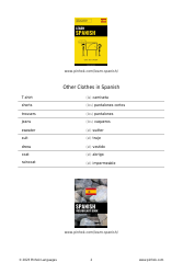 Spanish Flashcards - Clothes, Page 2