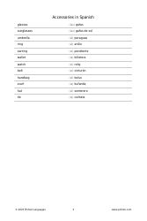 Spanish Flashcards - Clothes, Page 3