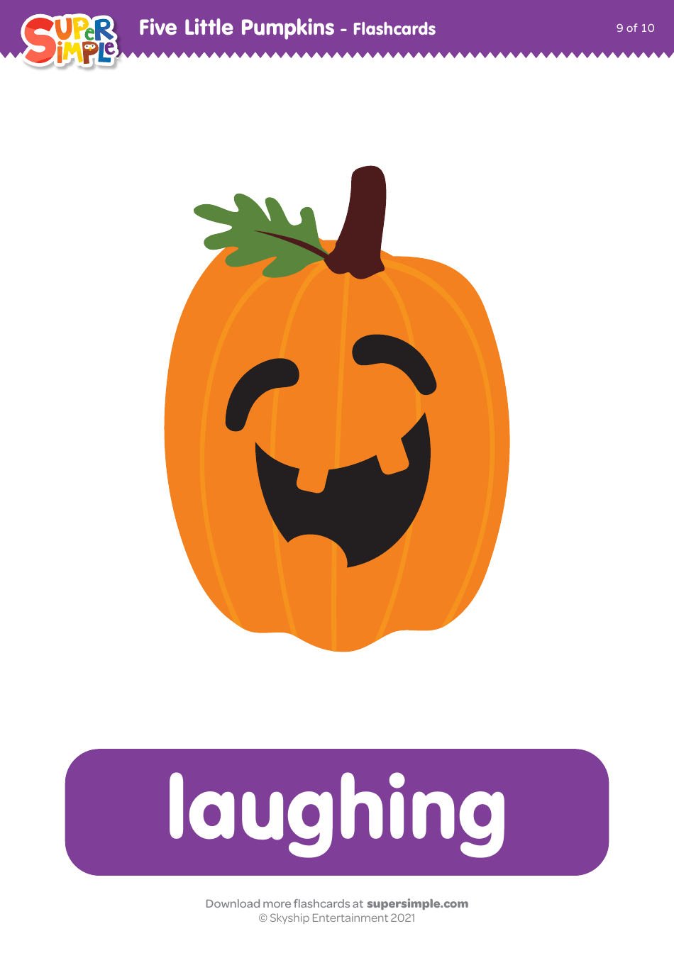 Pumpkin Emotion Flashcards, Page 9