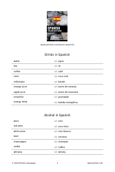 Spanish Vocabulary Flashcards - Food and Drinks, Page 3