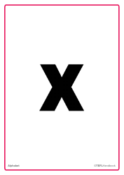 Document preview: Letter X Flashcard