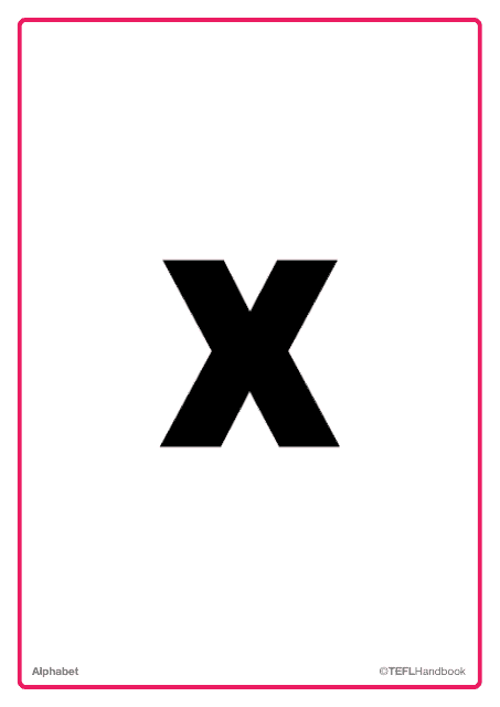 Letter X Flashcard