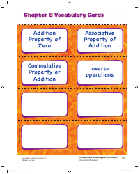 Grade 3 Math Vocabulary Flash Cards, Page 15