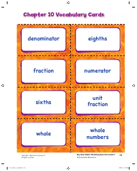 Grade 3 Math Vocabulary Flash Cards, Page 17