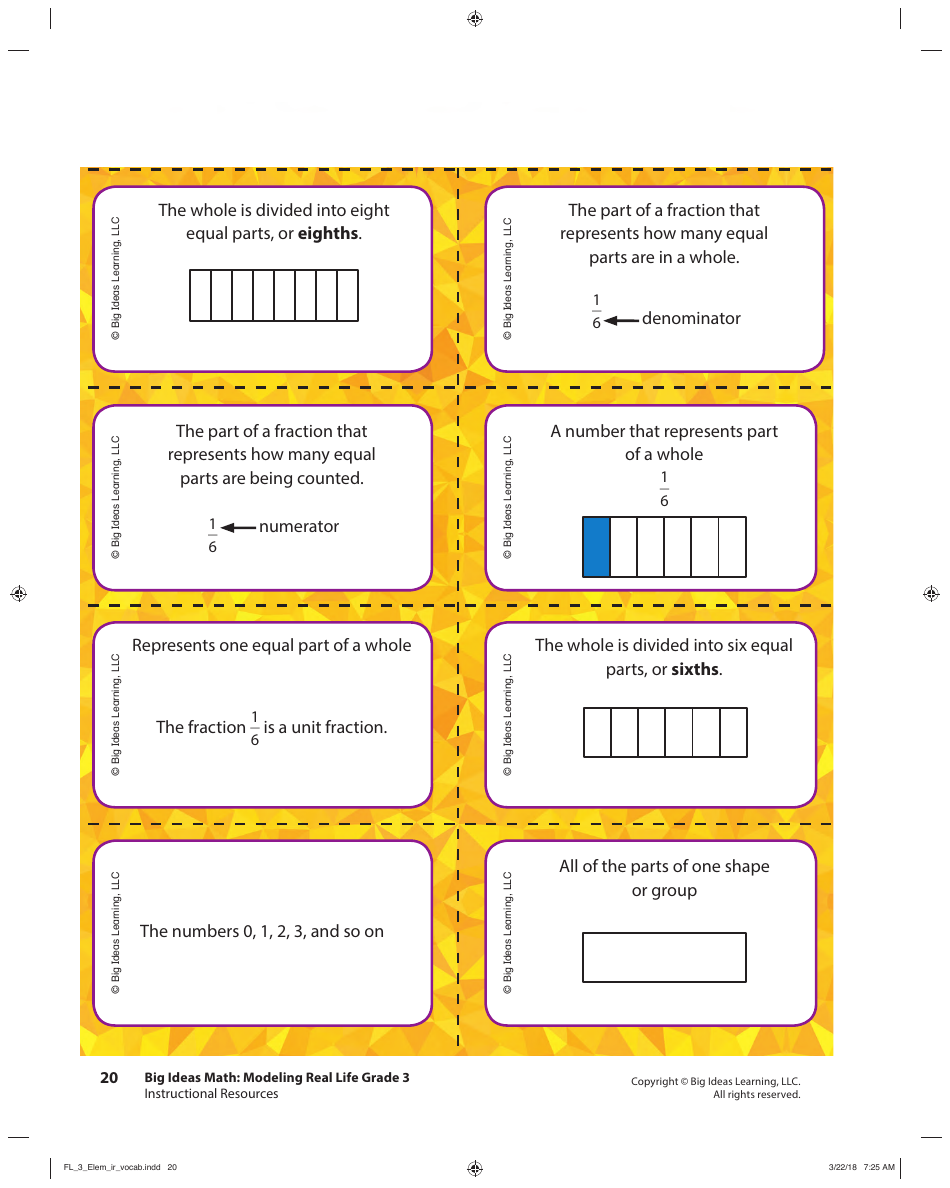 Grade 3 Math Vocabulary Flash Cards Download Printable PDF | Templateroller