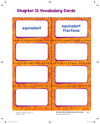 Grade 3 Math Vocabulary Flash Cards, Page 19