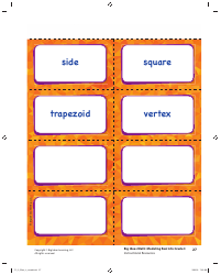 Grade 3 Math Vocabulary Flash Cards, Page 25