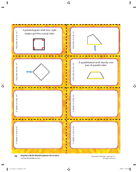 Grade 3 Math Vocabulary Flash Cards, Page 26