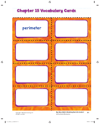 Grade 3 Math Vocabulary Flash Cards, Page 29