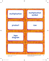 Grade 3 Math Vocabulary Flash Cards, Page 3