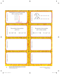 Grade 3 Math Vocabulary Flash Cards, Page 6