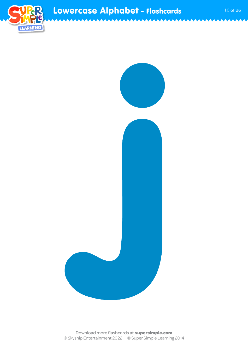 Lowercase English Alphabet Flashcards, Page 10