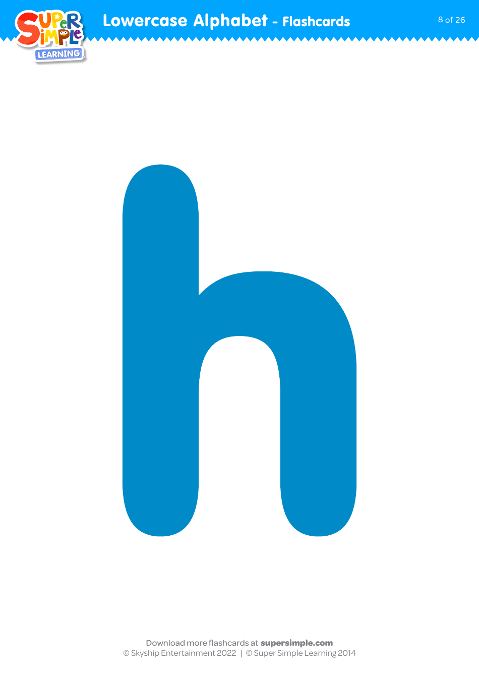 Lowercase English Alphabet Flashcards, Page 8