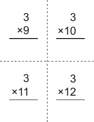 Multiplication Flashcards - Set of 3, Page 3