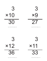 Multiplication Flashcards - Set of 3, Page 4