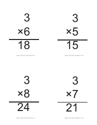 Multiplication Flashcards - Set of 3, Page 5